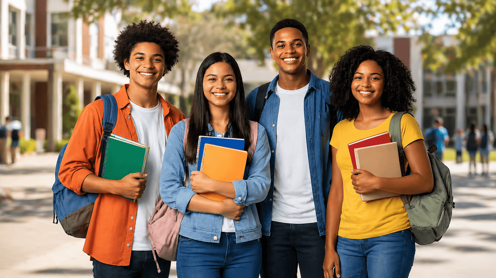 Jovens estudantes